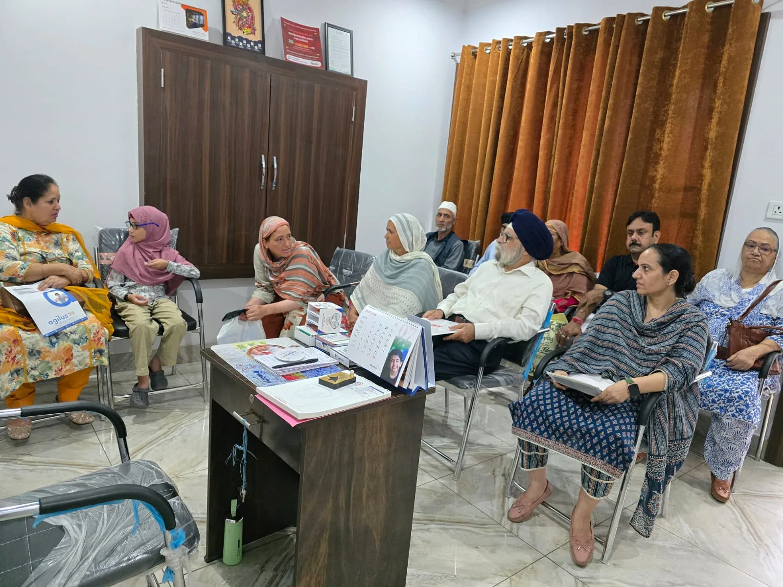 Patients seated in the waiting area at Kidney Care Clinic Gandhi Nagar